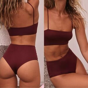 New free people MAI The Mod Bikini Bottoms high waist Pinot